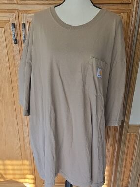 Carhartt Short-Sleeve Pocket Tee in Khaki/Tan XXXXL